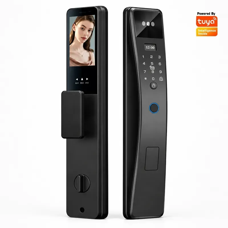 Video Door Lock With Camera Peephole - Akıllı Şifreli Kilit, Parmak İzi Okuyucu,