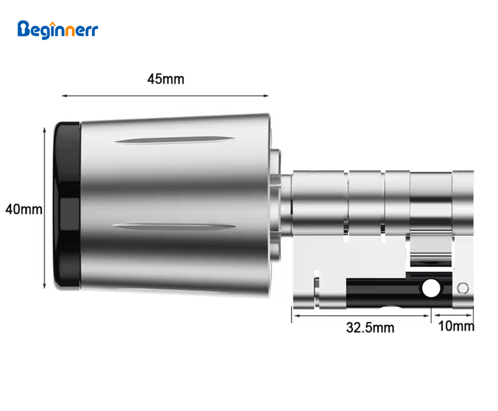 Smart Lock For Sliding Door - IP67 Su Geçirmez Elektronik Yarım Euro
