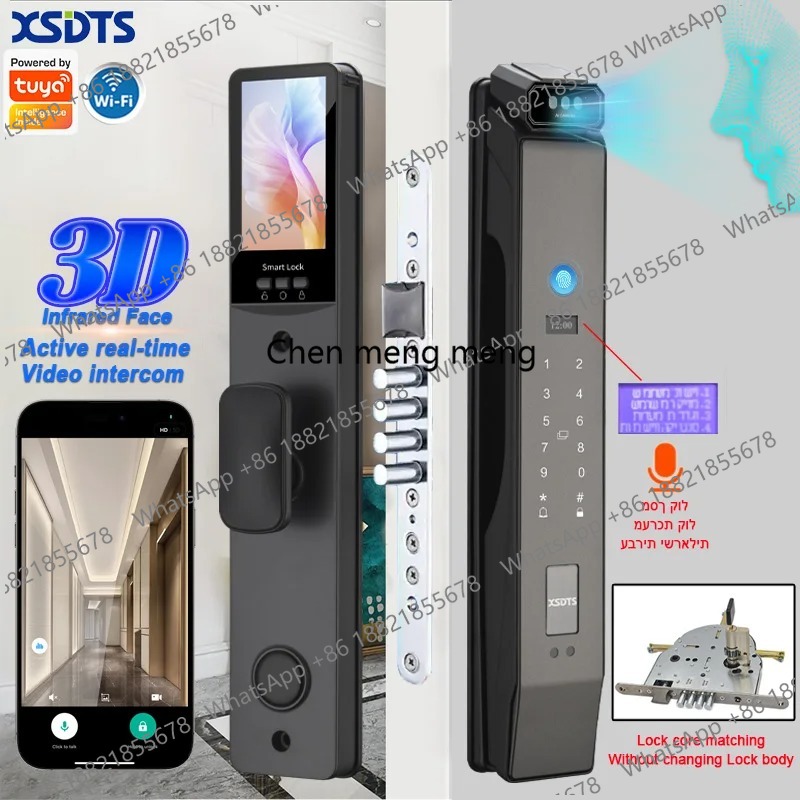 Smart Door Lock With Camera Intercom - 3D Yüz Tanıma Özellikli Gerçek Zamanlı