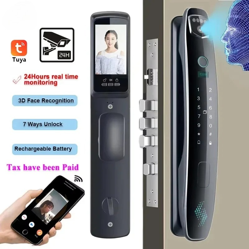 Smart Door Lock With Camera Intercom - 3D Yüz Tanıma Özellikli Akıllı Şifreli
