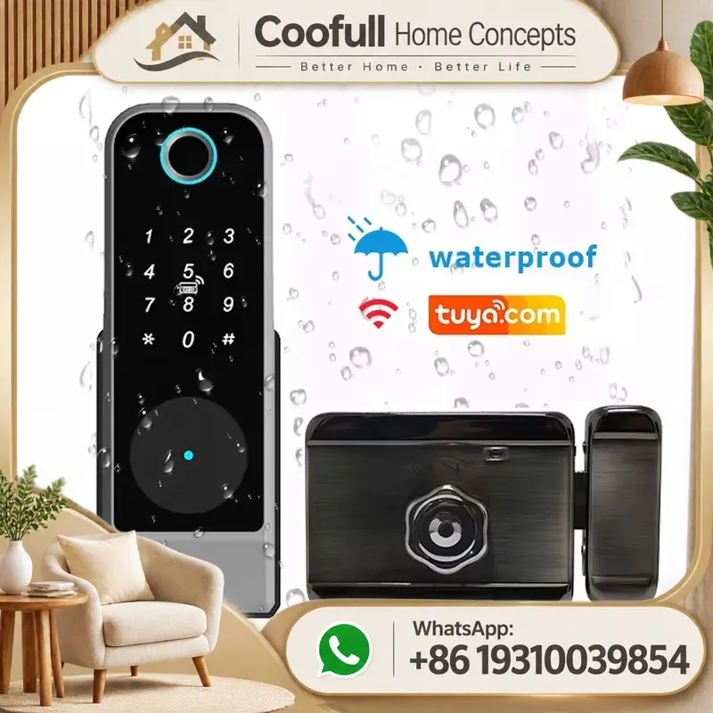 Smart Rim Lock Wifi Fingerprint - Akıllı Anahtarsız Kapı Kilidi Wifi Parmak