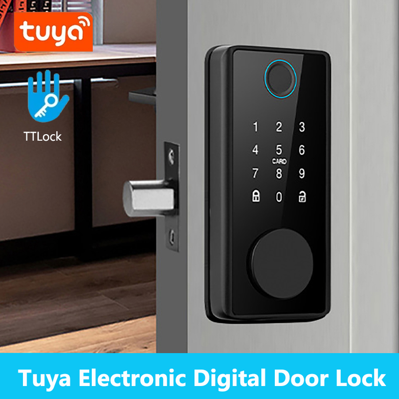 Smart Door Lock Tuya App - Akıllı Parmak İzi Kilidi, Mandal/Kapı Sensörü