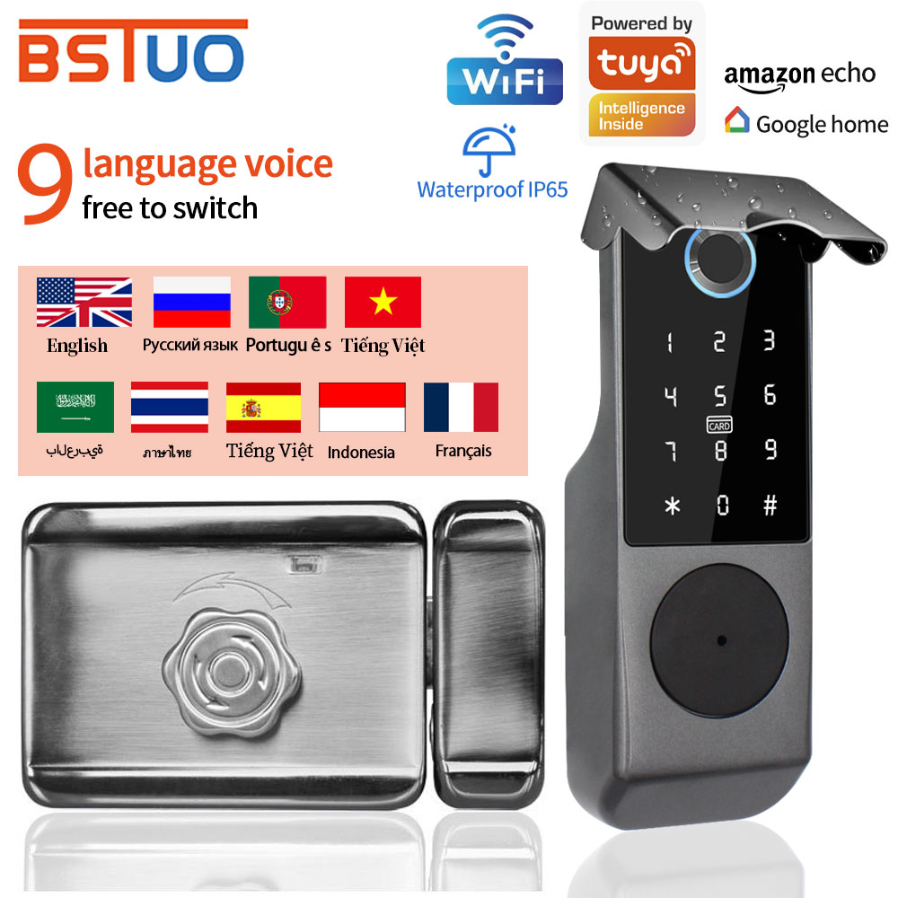 Smart Lock For Sliding Door - TUYA WIFI Akıllı Kapı Kilidi Parmak