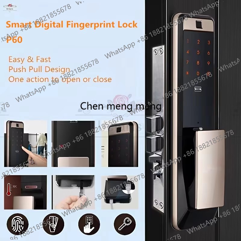 Digital Door Lock Fingerprint Handle - Akıllı Dijital Parmak İzi Kilidi P60