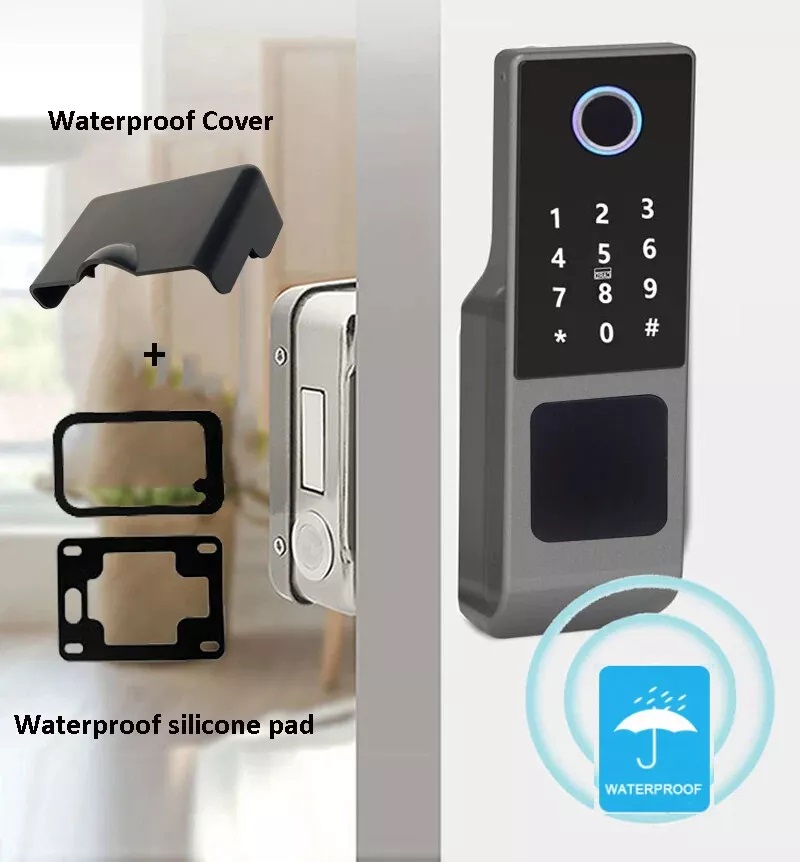 Smart Rim Lock Wifi Fingerprint - Tuya Wifi Su Geçirmez Akıllı Kilit