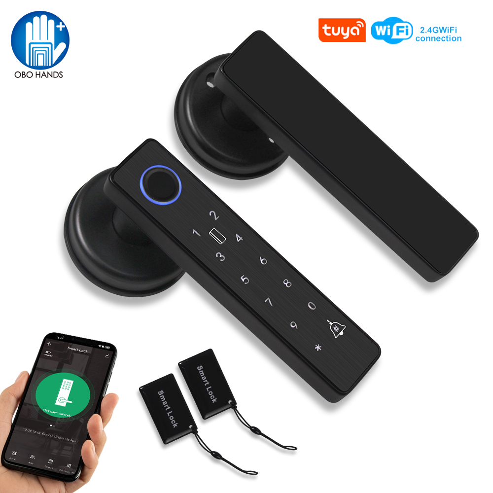 Fingerprint Padlock Weatherproof - WiFi Tuya APP biyometrik parmak izi
