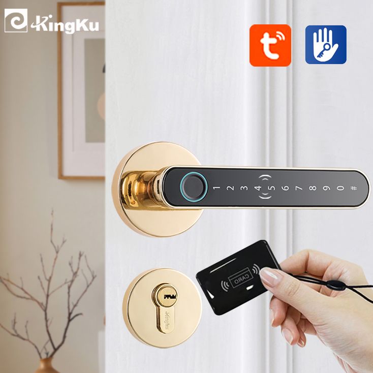 Digital Door Lock Fingerprint Handle - Parmak izi kapı anahtar kart tuş