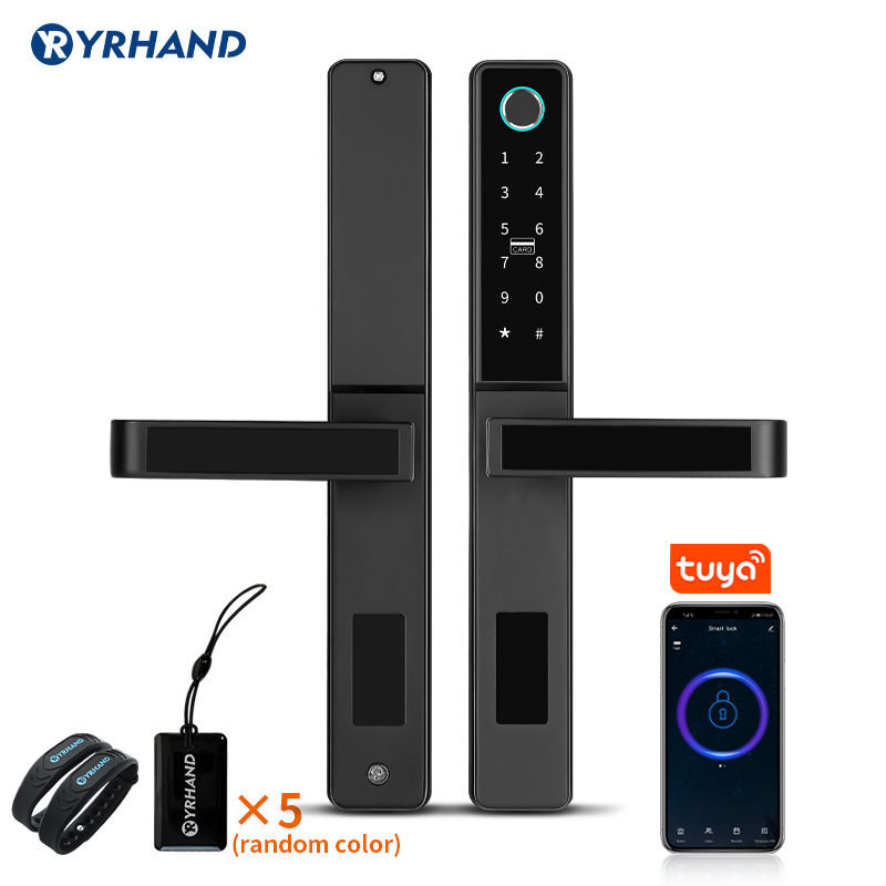 Digital Door Lock Fingerprint Handle - Tuya WiFi App akıllı kapı kilidi