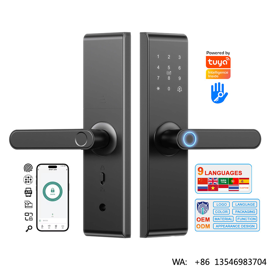 Digital Door Lock Fingerprint Handle - YiTechE Özel Anahtarsız WiFi TTlock Uygulamalı