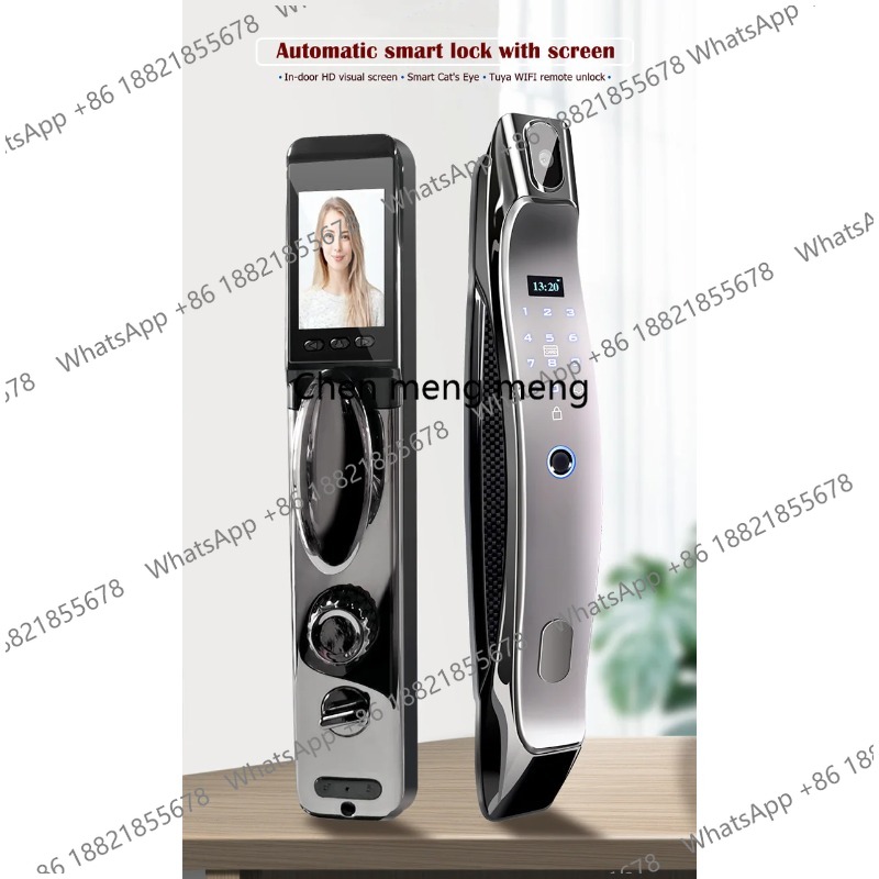 Video Door Lock With Camera Peephole - 3D Yüz Tanıma Akıllı Kapı Kilidi