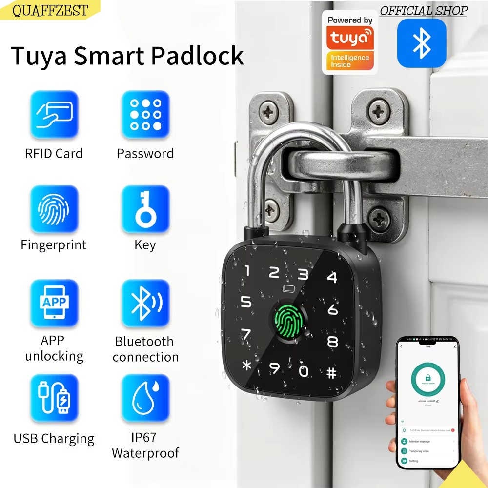Fingerprint Padlock Weatherproof - Su Geçirmez, Hırsızlığa ve Vandalizme Karşı