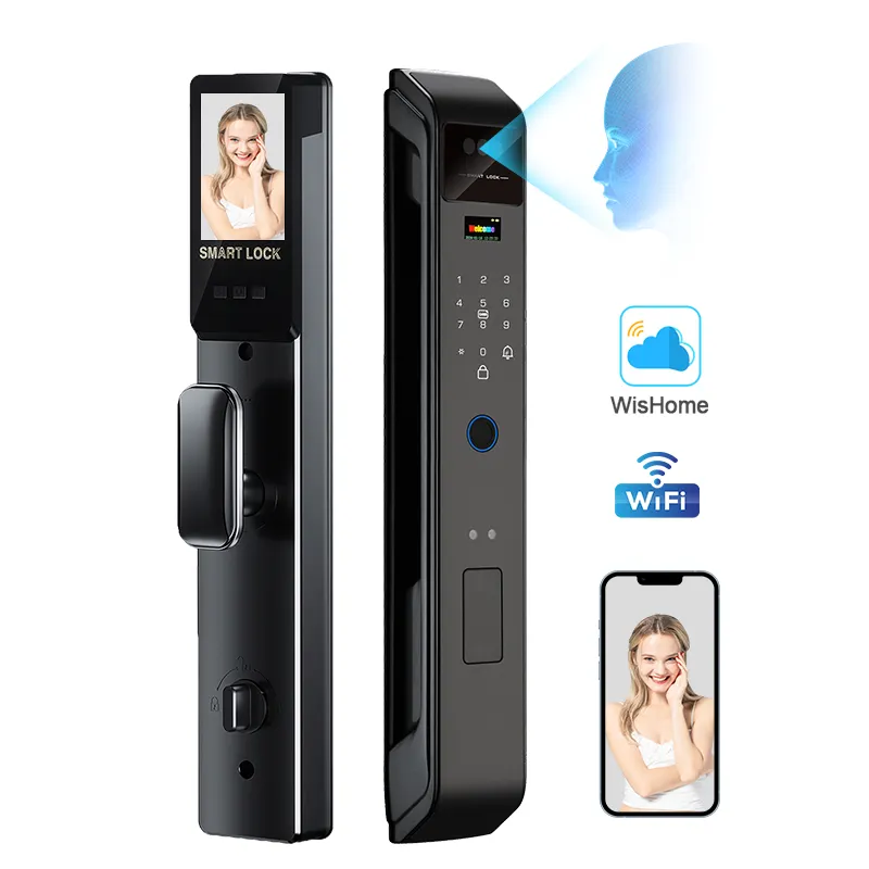 Smart Door Lock Fingerprint Wifi - Enrique Wishome 3D Yüz Parmak İzi