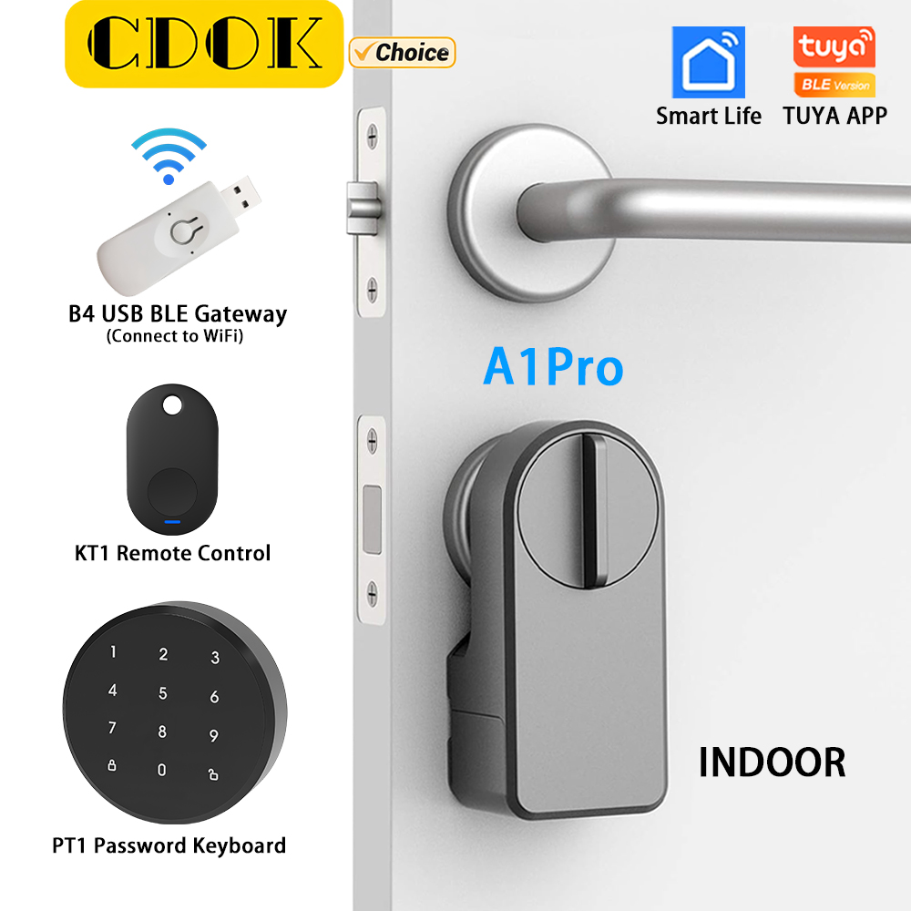Smart Door Lock Tuya App - CDOK A1Pro Tuya Bluetooth Akıllı Kilit,