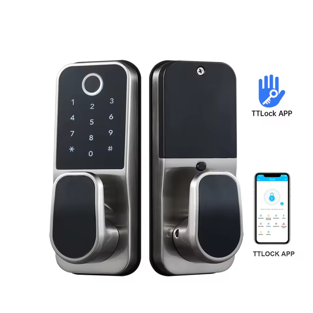 Digital Door Lock Fingerprint Handle - Ev Güvenlik Uzaktan Kumanda Wifi TTLock