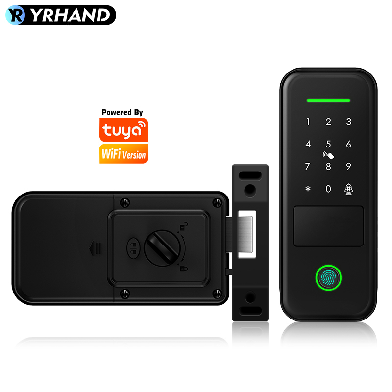 Smart Rim Lock Wifi Fingerprint - Tuya Akıllı Kilit Cerradura Inteligente Su