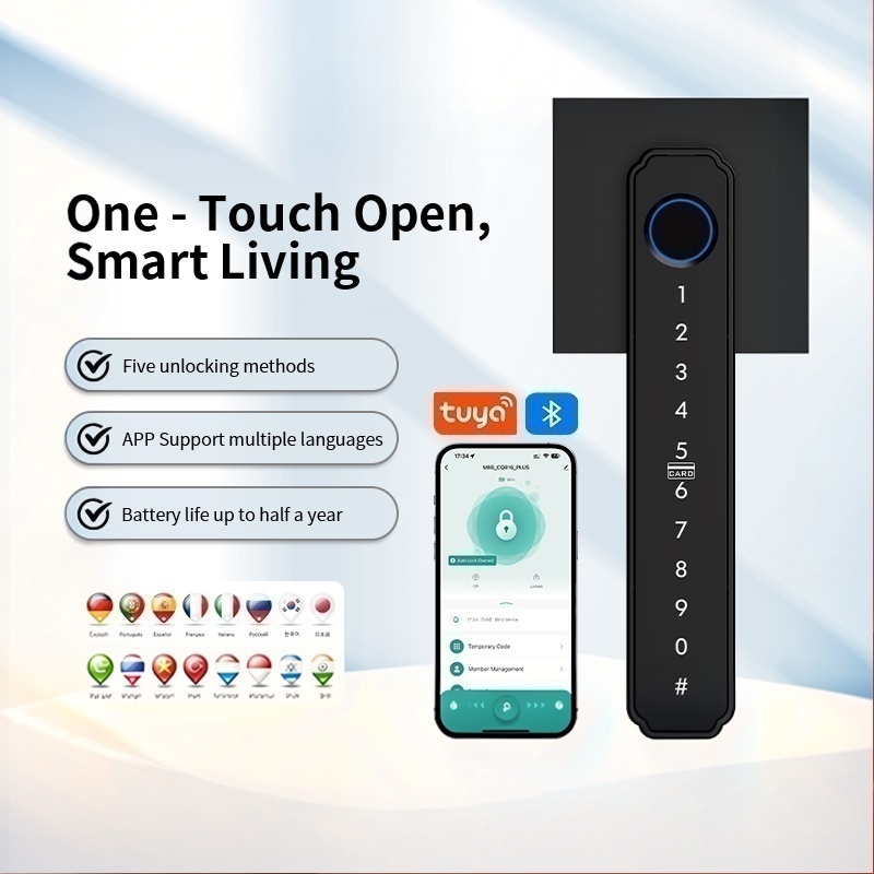 Smart Lock Deadbolt Keypad Bluetooth - Tuya Bluetooth Parmak İzi Şifreli Kart