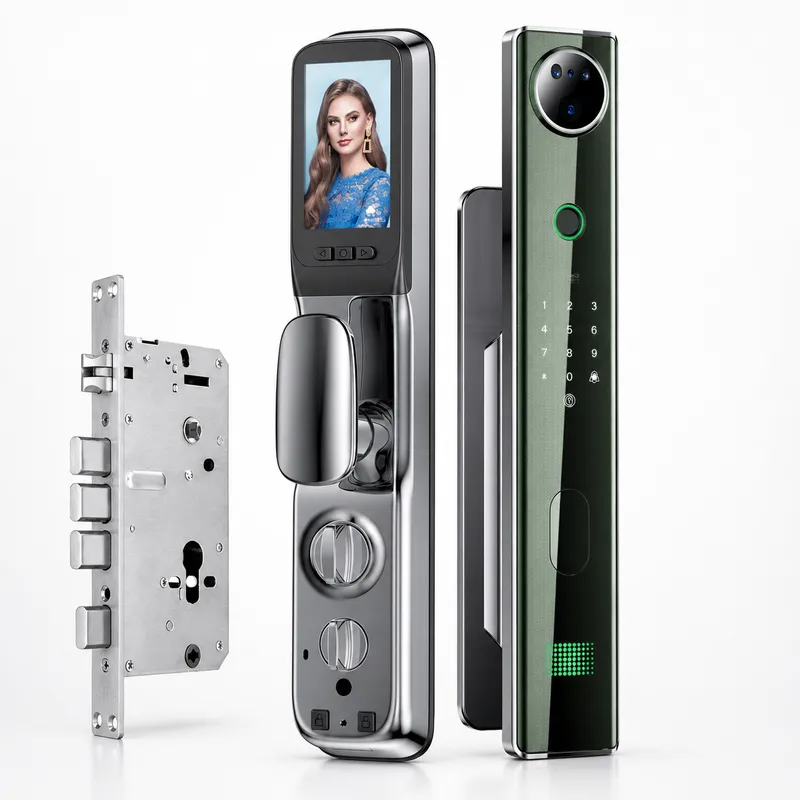 Video Door Lock With Camera Peephole - Şifre Kombinasyonu ile Açılabilen, Topluluk Kapısı,