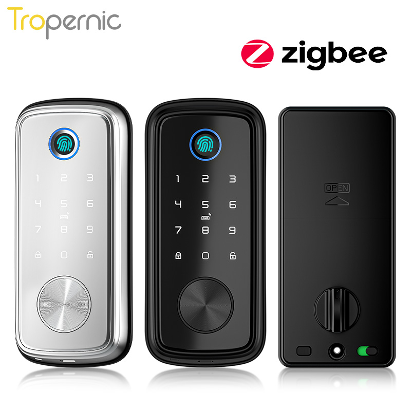 Smart Door Lock Tuya App - Tuya Zigbee kapı sürgü kilitleri biyometrik