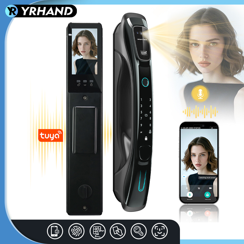 Smart Door Lock Fingerprint Wifi - Akıllı Kilit, 3D Yüz Tanıma, El