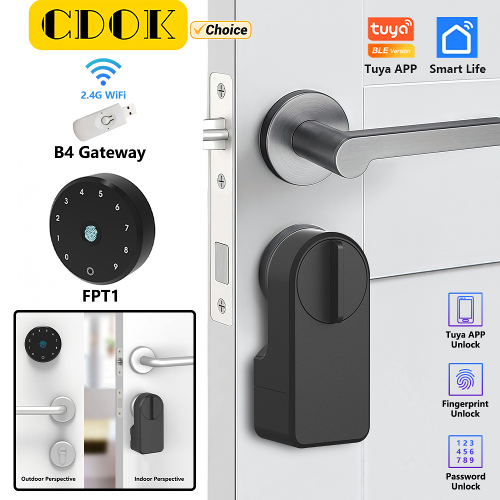 Smart Lock Zigbee Gateway - CDOK A1 Ultar Akıllı Kilit, Tuya