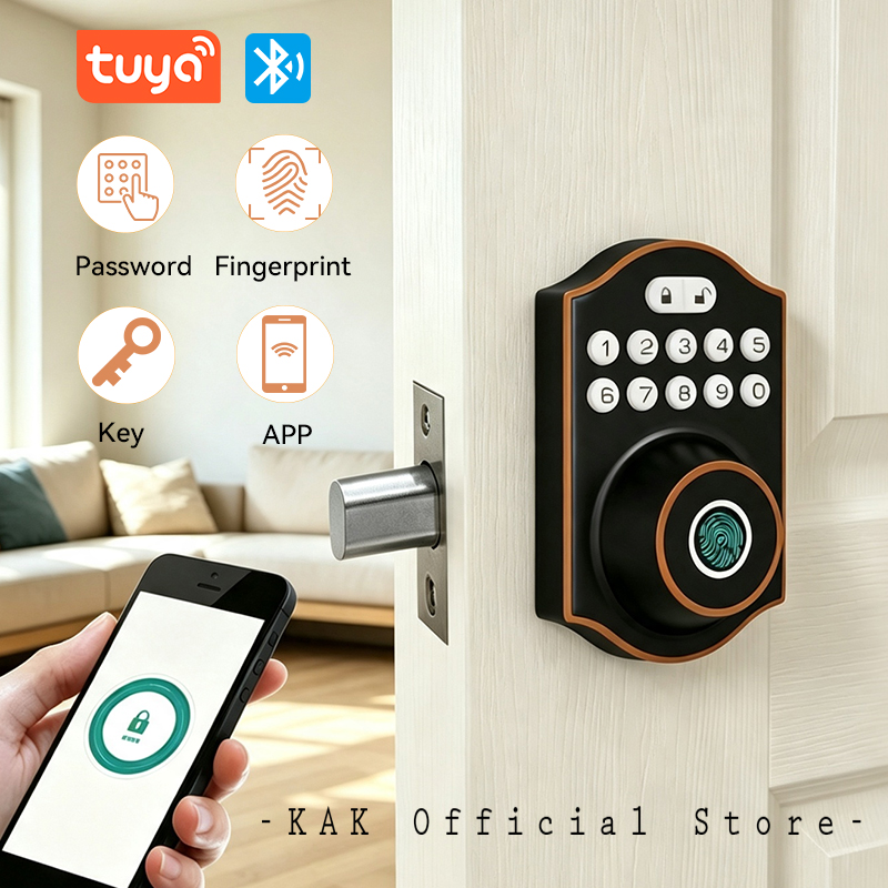 Smart Lock Deadbolt Keypad Bluetooth - KAK Amerikan Tarzı Akıllı Kilit, Tuya