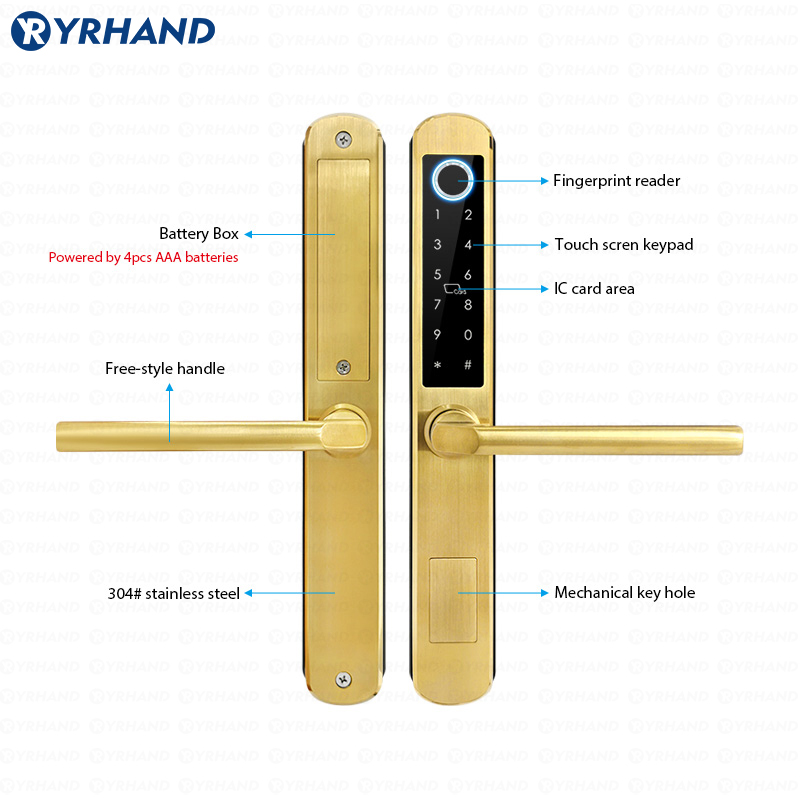 IP66, Altın Rengi, Paslanmaz Ç - Smart Lock For Sliding Door incelemesi ve fiyatı