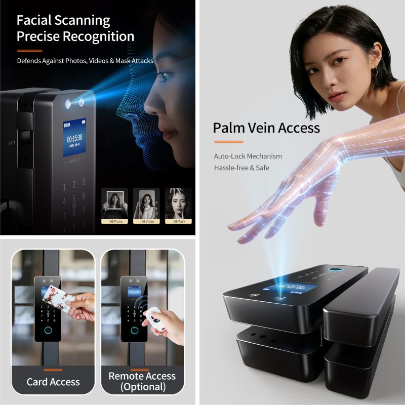 Yeni Tasarım Yüz Tanıma Özelli - Face Recognition Door Lock incelemesi ve fiyatı