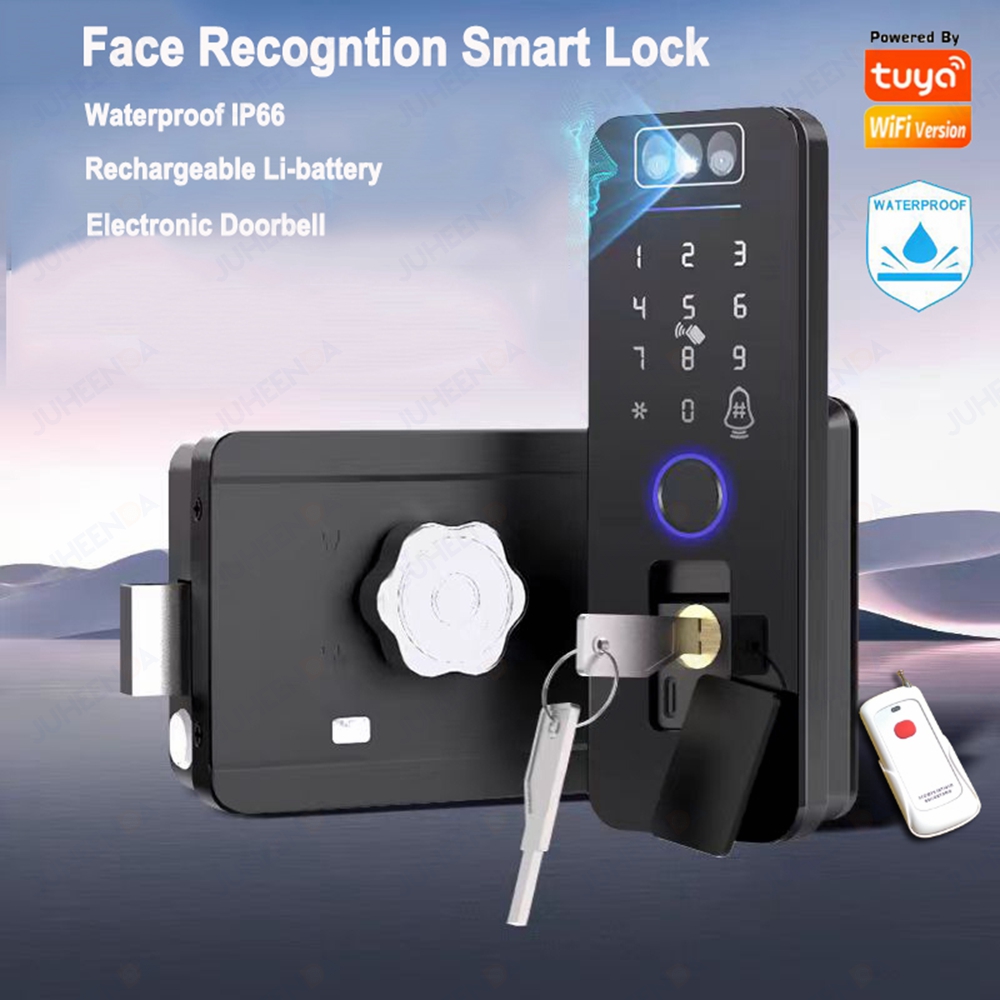 Şarj Edilebilir 3D Yüz Tanıma  - Smart Rim Lock Wifi Fingerprint incelemesi ve fiyatı