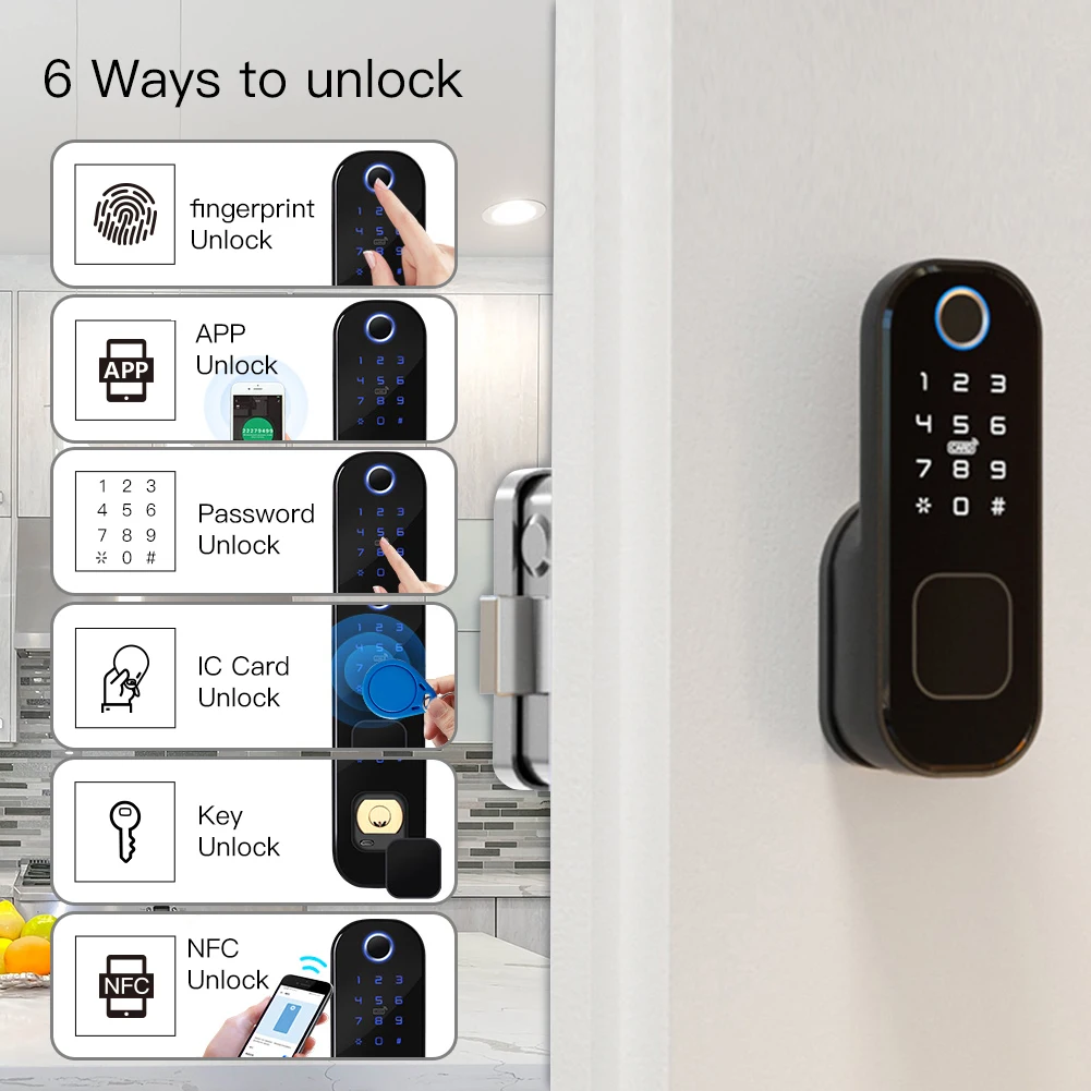 MOES WiFi Tuya akıllı kilit ka - Smart Door Lock Fingerprint Wifi incelemesi ve fiyatı