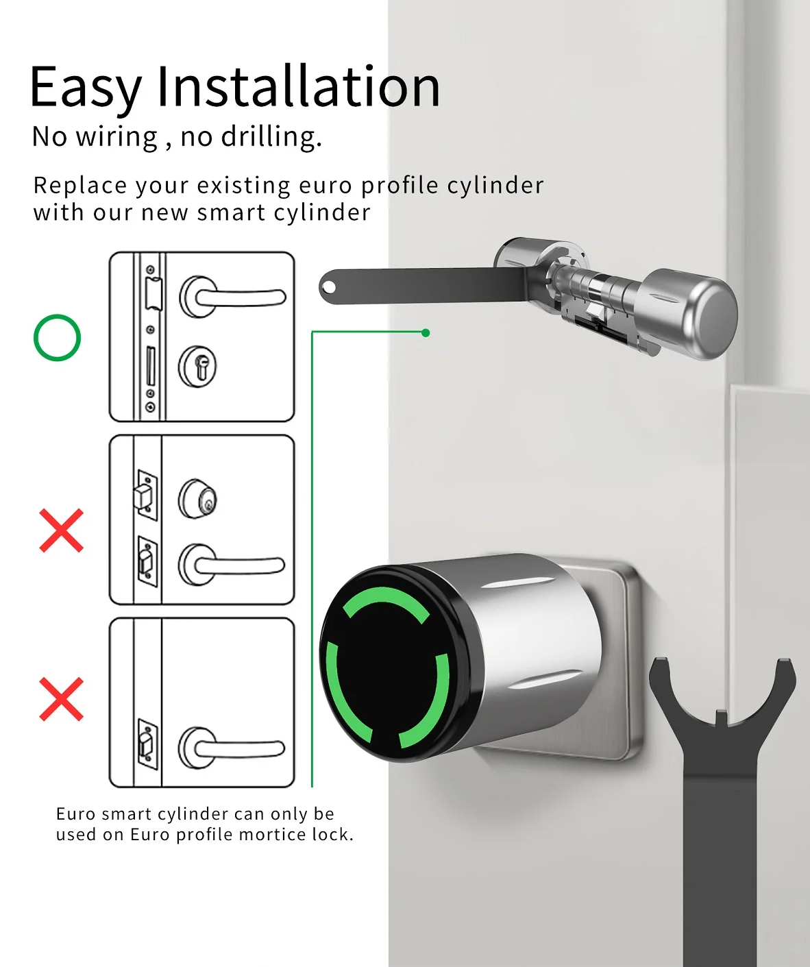 IP67 Su Geçirmez Elektronik Ya - Smart Lock For Sliding Door incelemesi ve fiyatı