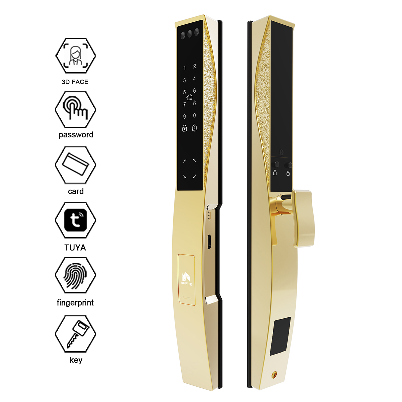 WINFREE Tuya Wifi Akıllı Dijit - Face Recognition Door Lock incelemesi ve fiyatı
