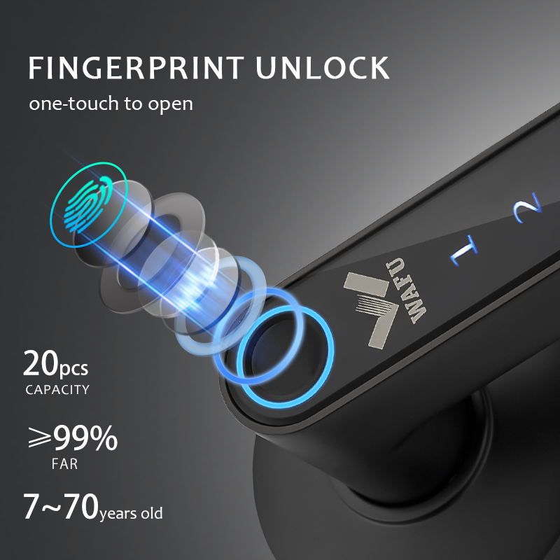 WAFU 016 parmak izi kapı kilit - Smart Lock Deadbolt Keypad Bluetooth incelemesi ve fiyatı
