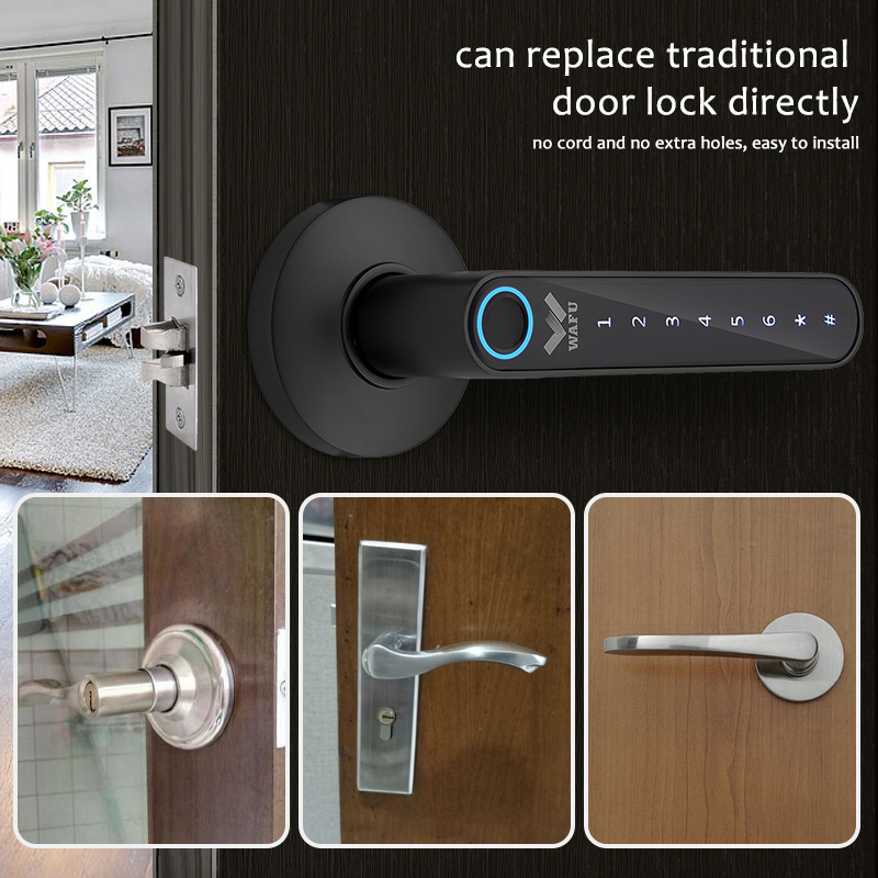 WAFU 016 parmak izi kapı kilit - Smart Lock Deadbolt Keypad Bluetooth incelemesi ve fiyatı