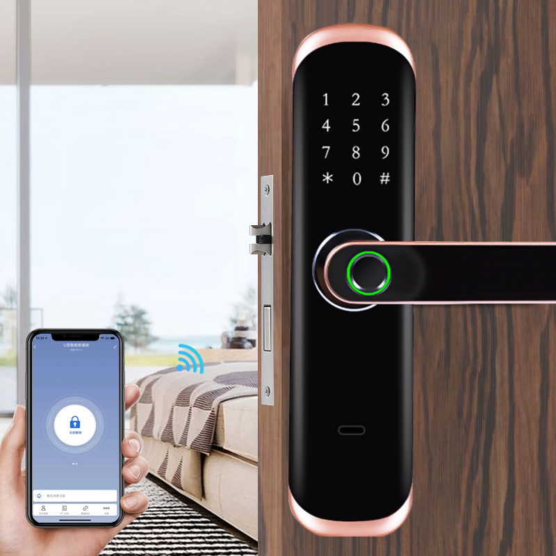 WiFi Parmak İzi Kilidi Dokunma - Digital Door Lock Fingerprint Handle incelemesi ve fiyatı