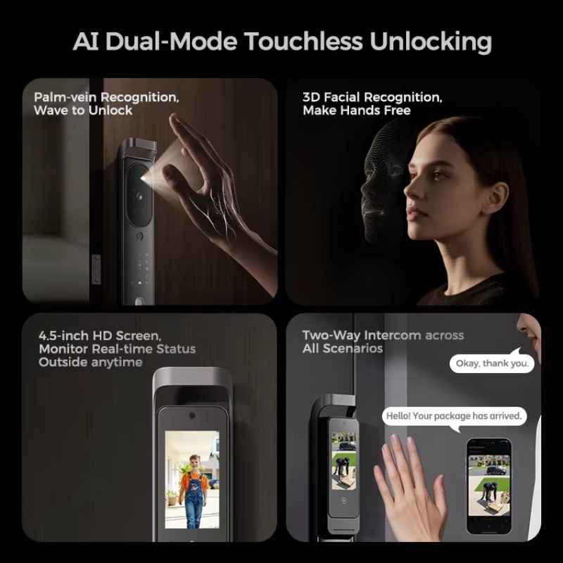 【2026】LNDU H10 Görsel Çift Kam - Smart Door Lock With Camera Intercom incelemesi ve fiyatı