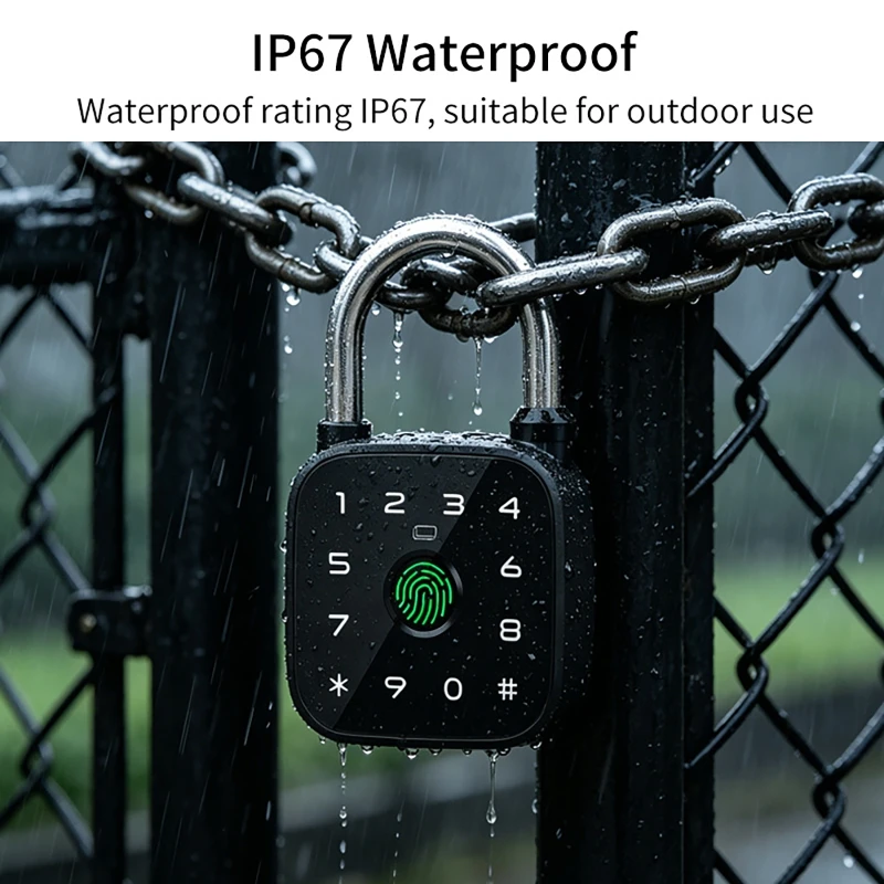 Tuya Akıllı Bluetooth Kilit, 5 - Fingerprint Padlock Weatherproof incelemesi ve fiyatı