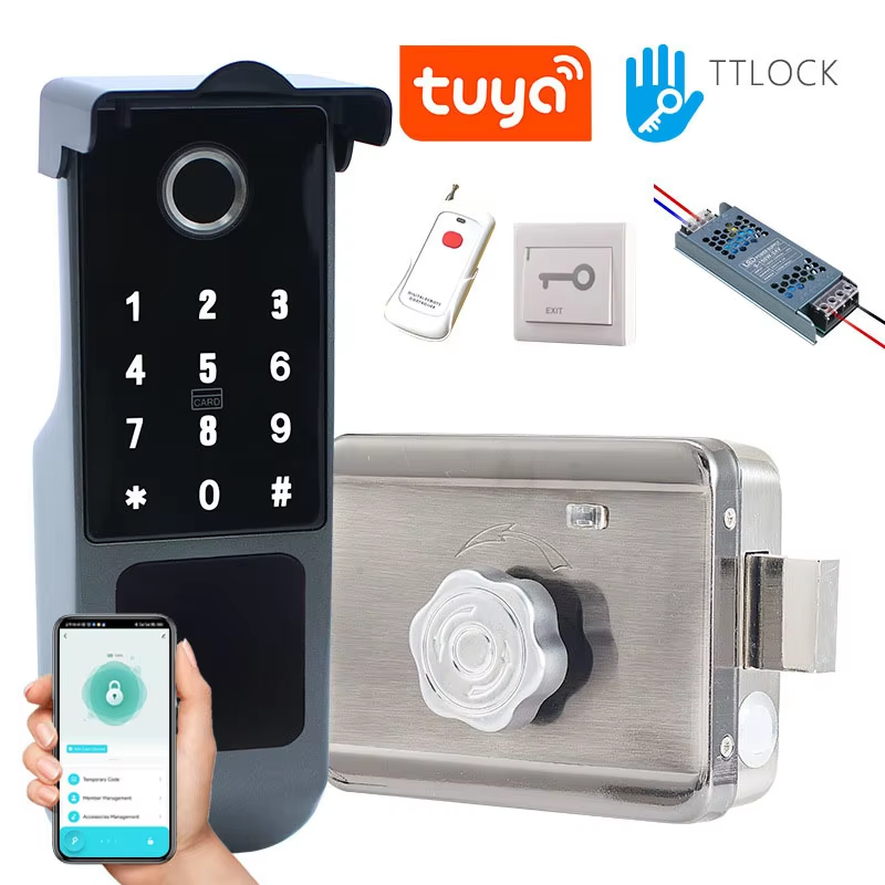 TTLock Sürümü Akıllı Kilit Dah - Smart Rim Lock Wifi Fingerprint incelemesi ve fiyatı