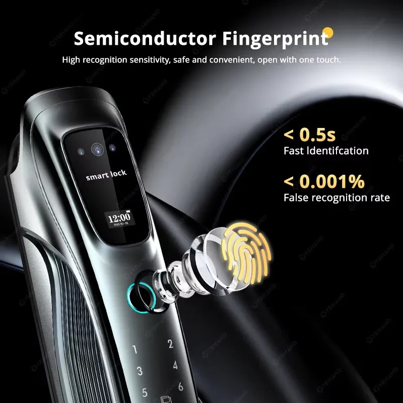 Akıllı Kilit, 3D Yüz Tanıma, E - Video Door Lock With Camera Peephole incelemesi ve fiyatı