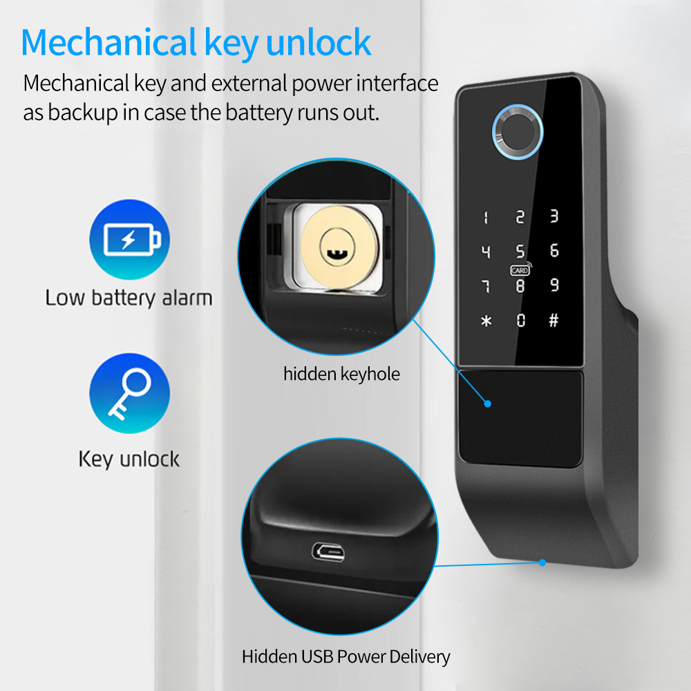 IP65 Su Geçirmez TTLock Parmak - Smart Lock Deadbolt Keypad Bluetooth incelemesi ve fiyatı