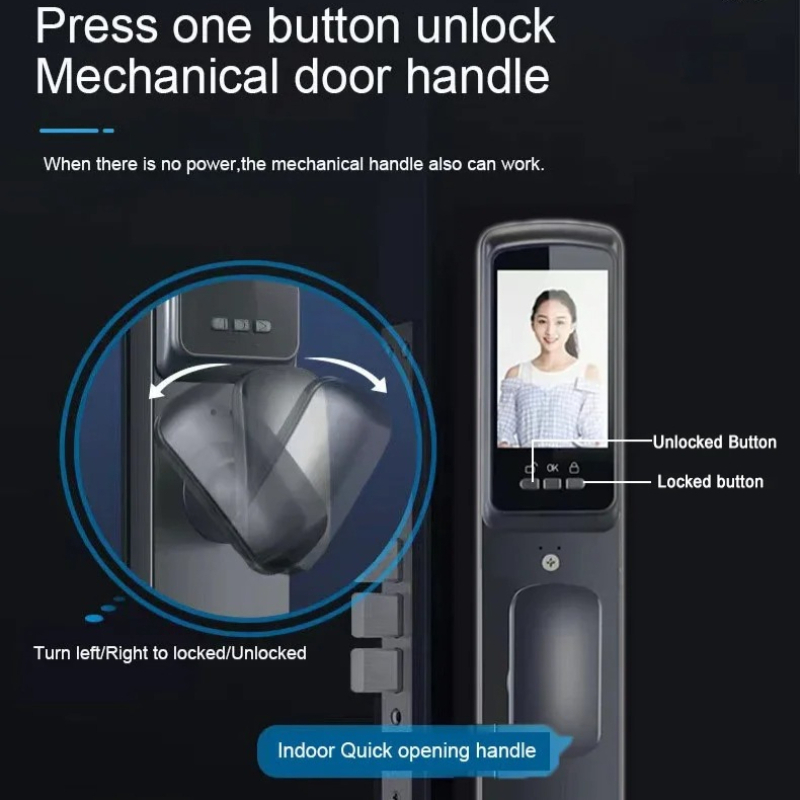 3D Yüz Tanıma Özellikli Akıllı - Smart Door Lock With Camera Intercom incelemesi ve fiyatı
