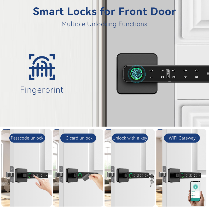 XSDTS Tuya Parmak İzi Okuyucul - Digital Door Lock Fingerprint Handle incelemesi ve fiyatı
