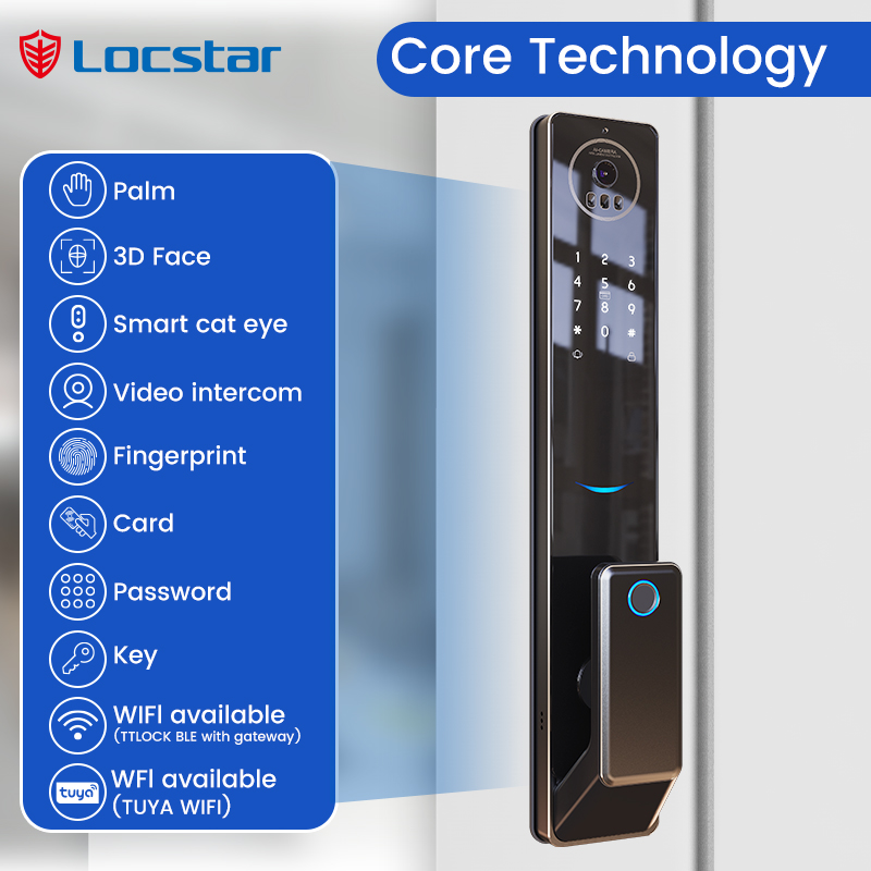 Locstar sayısal kontrol işleme - Smart Door Lock With Camera Intercom incelemesi ve fiyatı