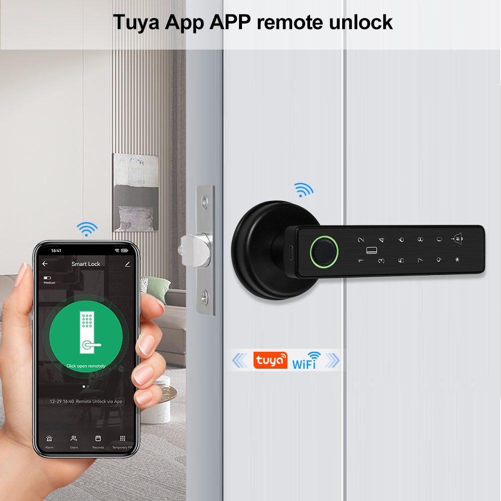 WiFi Tuya APP biyometrik parma - Fingerprint Padlock Weatherproof incelemesi ve fiyatı