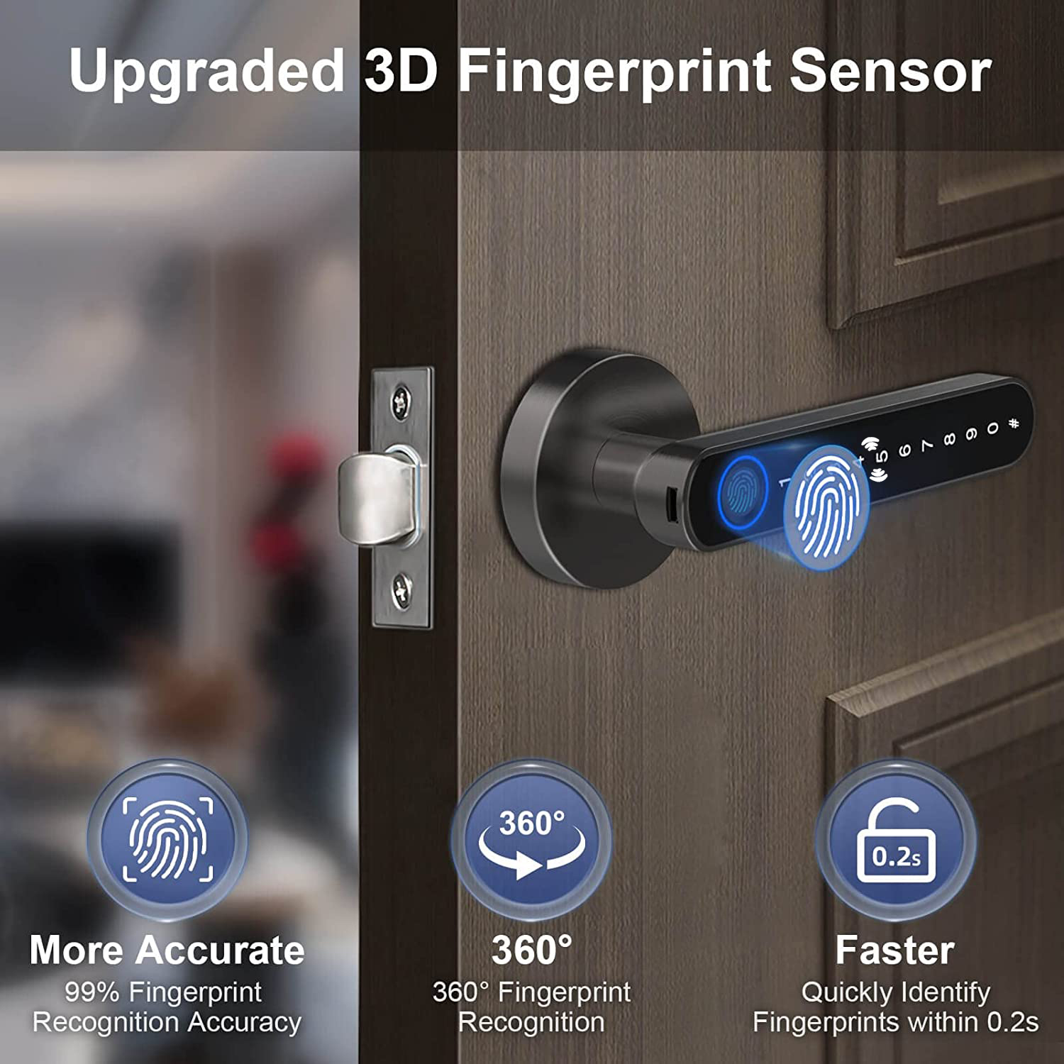 Parmak izi kapı anahtar kart t - Digital Door Lock Fingerprint Handle incelemesi ve fiyatı