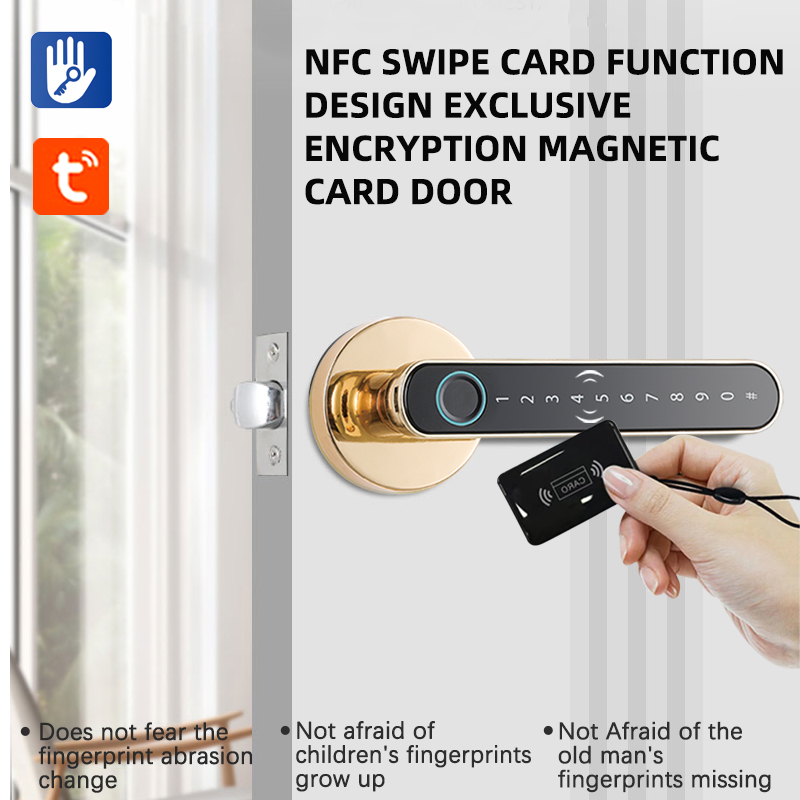 Parmak izi kapı anahtar kart t - Digital Door Lock Fingerprint Handle incelemesi ve fiyatı