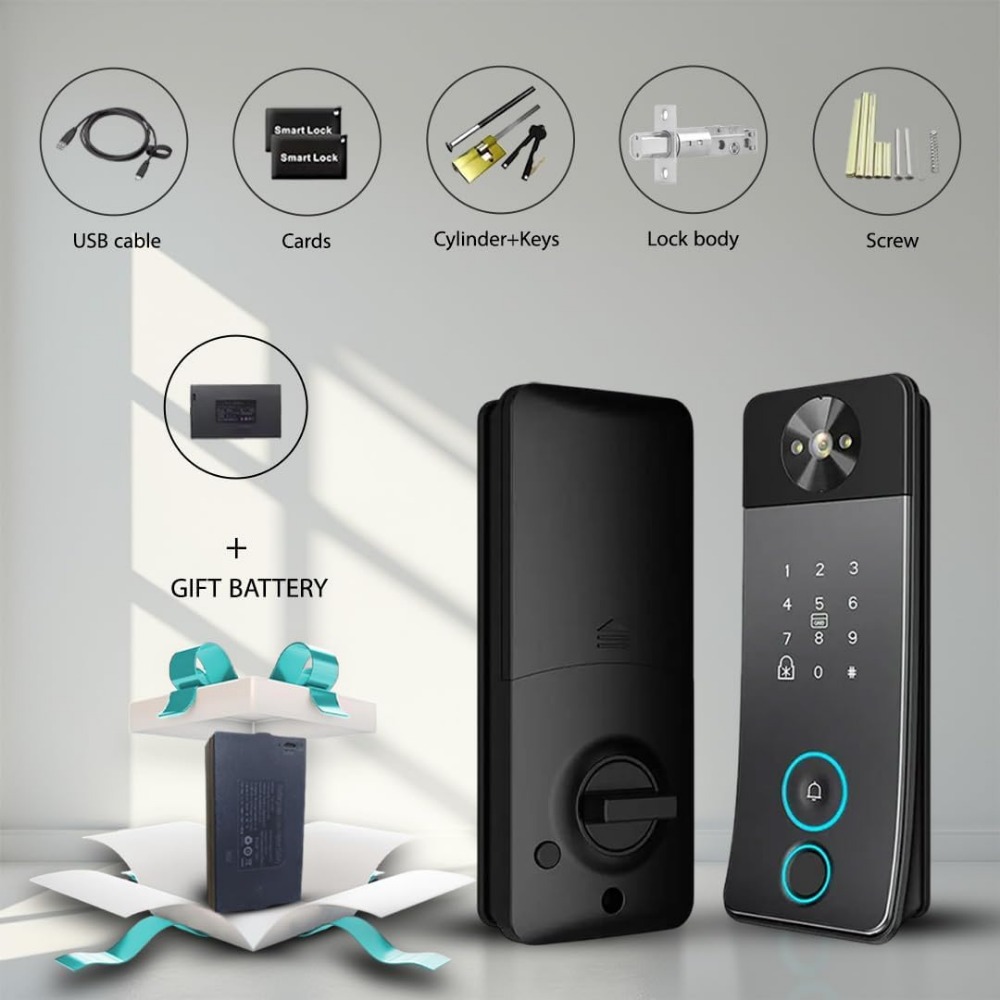 Kameralı, Kapı Zili ve Görüntü - Smart Door Lock With Camera Intercom incelemesi ve fiyatı