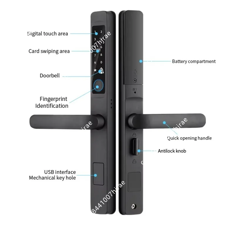 Su Geçirmez Alüminyum Kaydırma - Smart Door Lock Tuya App incelemesi ve fiyatı