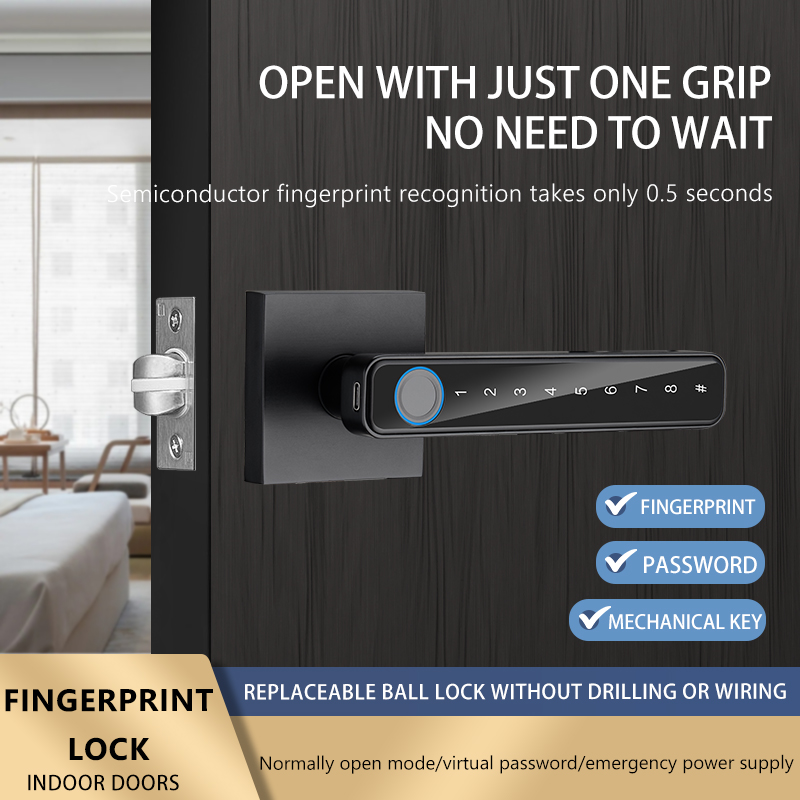 Parmak İzi Kapı Kilidi Dijital - Digital Door Lock Fingerprint Handle incelemesi ve fiyatı