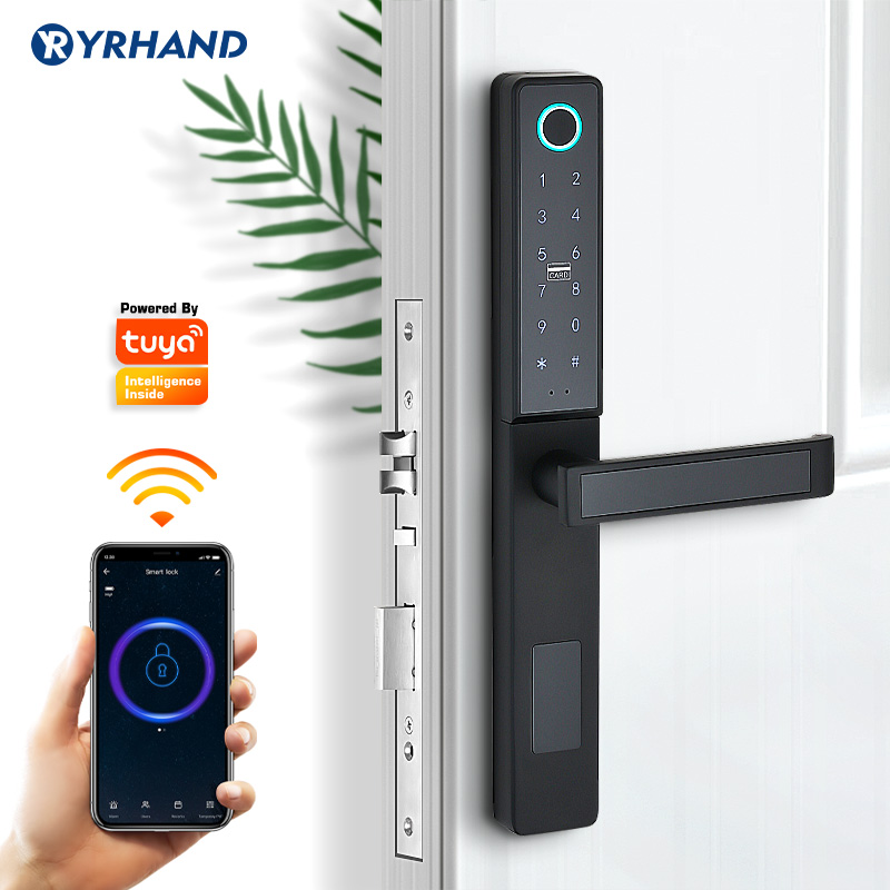 Tuya WiFi App akıllı kapı kili - Digital Door Lock Fingerprint Handle incelemesi ve fiyatı