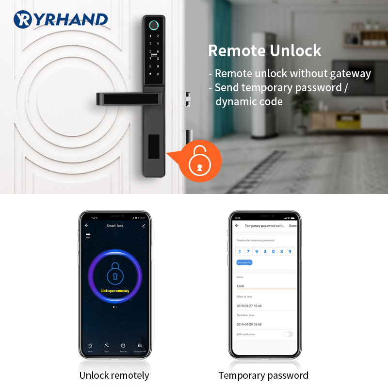 Tuya WiFi App akıllı kapı kili - Digital Door Lock Fingerprint Handle incelemesi ve fiyatı